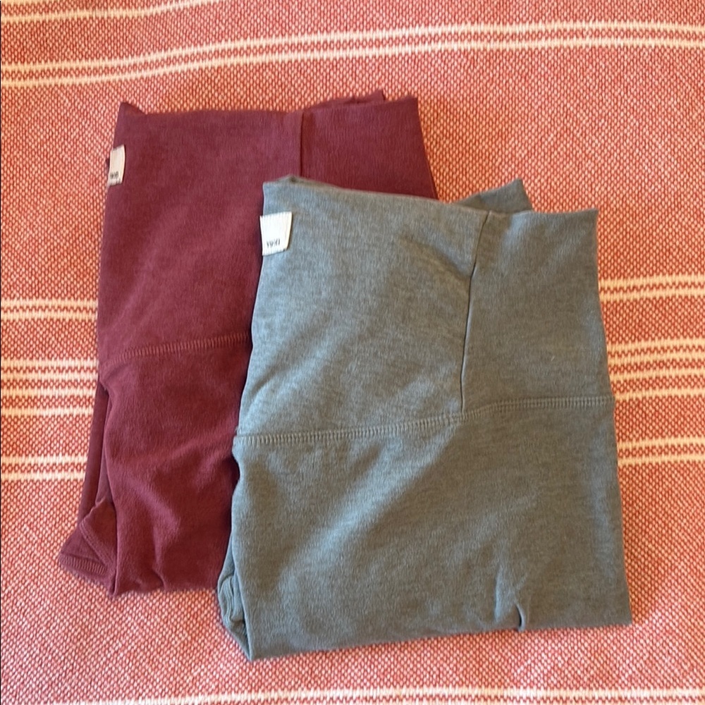 Vuori Leggings Duo - Burgundy and Green